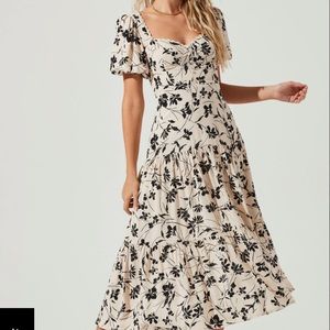 Astr the label maxi dress black cream XL